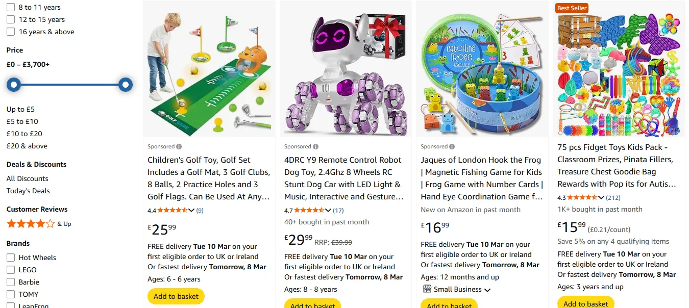 Amazon ads Preston